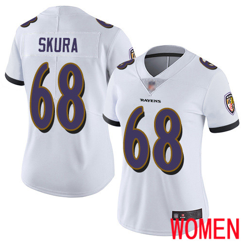 Baltimore Ravens Limited White Women Matt Skura Road Jersey NFL Football 68 Vapor Untouchable